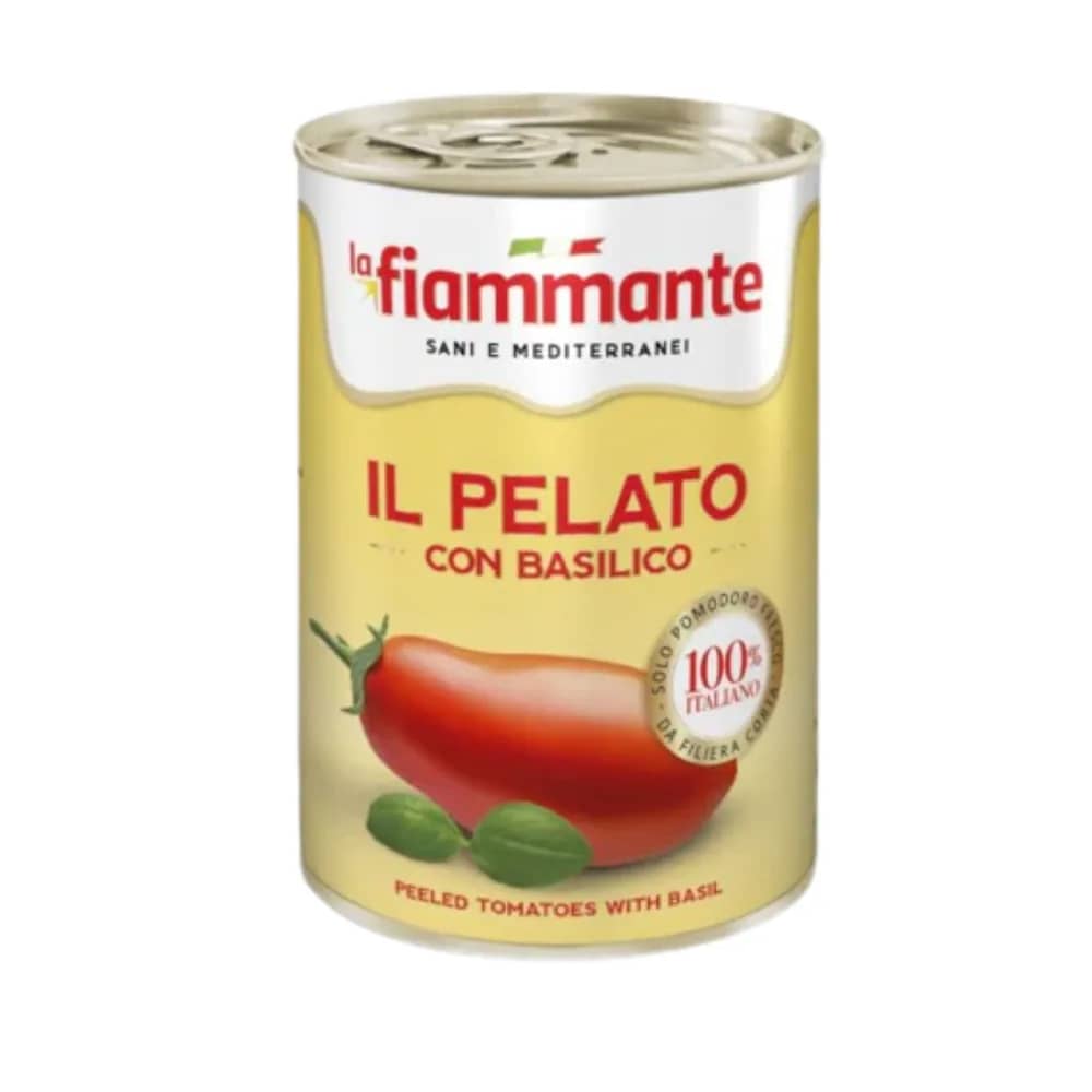 Tomates Pelados con Albahaca